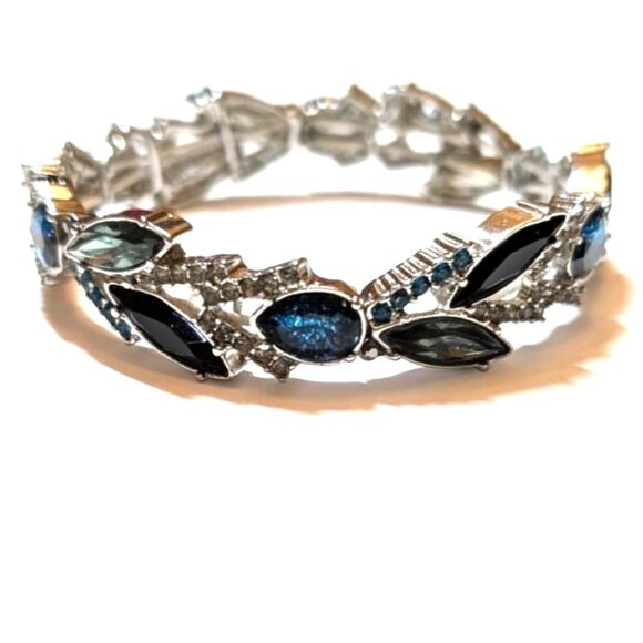 Simply Vera Jewelry - Simply Vera Bracelet Vera Wang Blue Teardrop & Marquise Stretch Glam Going Out